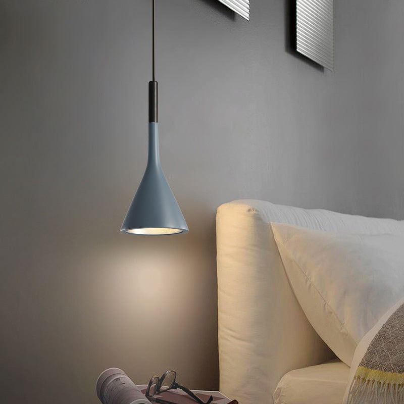 Contemporary Nordic Hardware Resin Conical Shade 1-Light Wall Sconce Lamp For Living Room