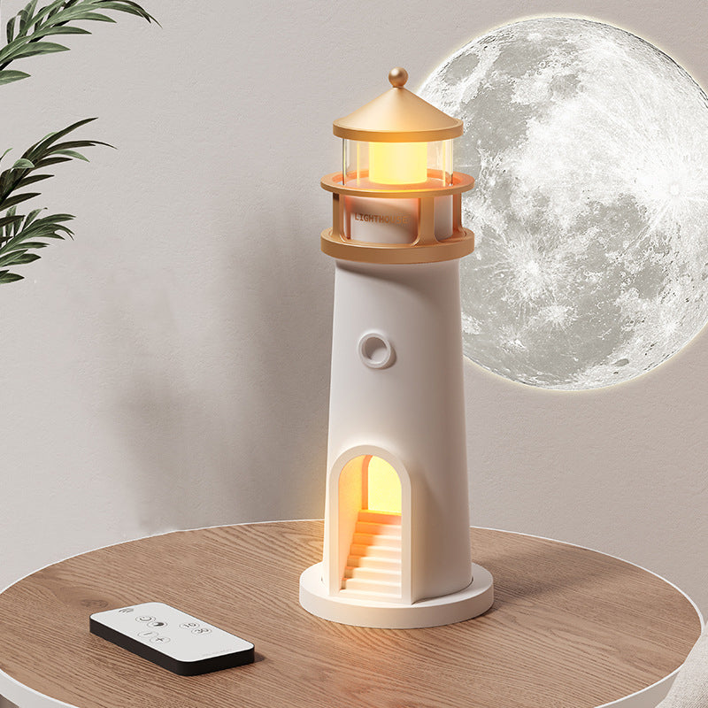 Lampe de table projecteur LED phare de lune ABS créative contemporaine pour chambre à coucher 