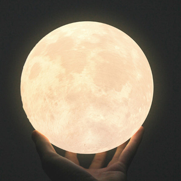 Contemporain Simplicité Ciel étoilé Lune PLA Abat-jour rond Bois Lampe de chevet 1 lumière pour chambre à coucher 