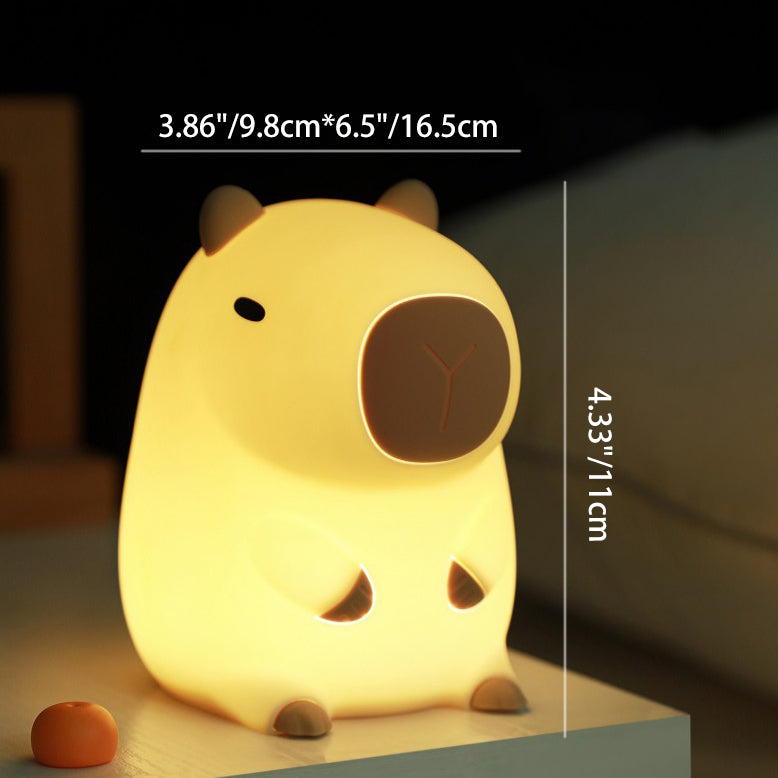 Contemporary Simplicity Cartoon Guinea Pig Silicone ABS LED Night Light Table Lamp For Bedroom