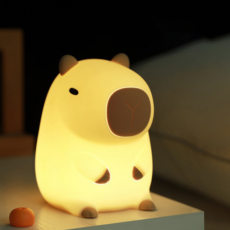 Contemporary Simplicity Cartoon Guinea Pig Silicone ABS LED Night Light Table Lamp For Bedroom