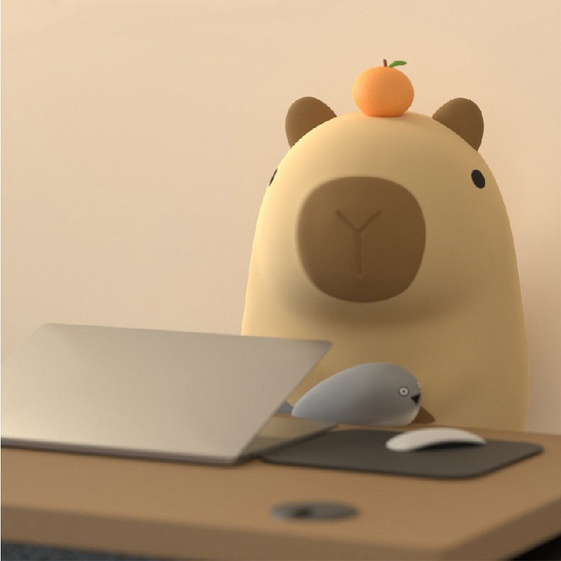 Contemporary Simplicity Cartoon Guinea Pig Silicone ABS LED Night Light Table Lamp For Bedroom