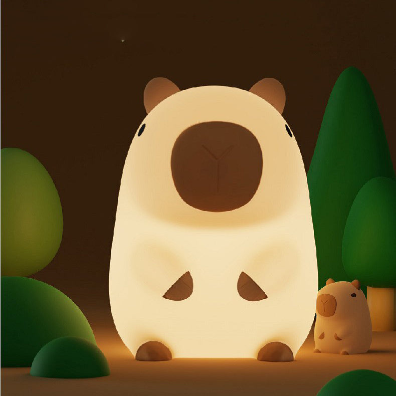 Contemporary Simplicity Cartoon Guinea Pig Silicone ABS LED Night Light Table Lamp For Bedroom
