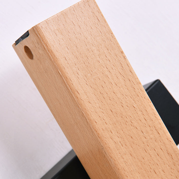 Lampe murale LED à rotation en bande longue en aluminium à grain de bois minimaliste moderne pour lecture dans la chambre 