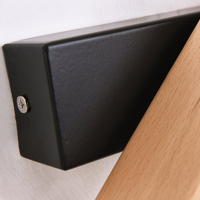 Lámpara de pared LED de rotación de tira larga de aluminio con vetas de madera minimalista moderna Luz de lectura para dormitorio 