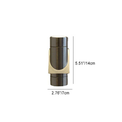 Lámpara de Aplique de Pared LED Cilíndrica de Aluminio Minimalista Moderna con Iluminación LED Hacia Arriba y Abajo para Patio Exterior 