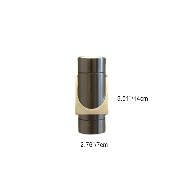 Lámpara de Aplique de Pared LED Cilíndrica de Aluminio Minimalista Moderna con Iluminación LED Hacia Arriba y Abajo para Patio Exterior 