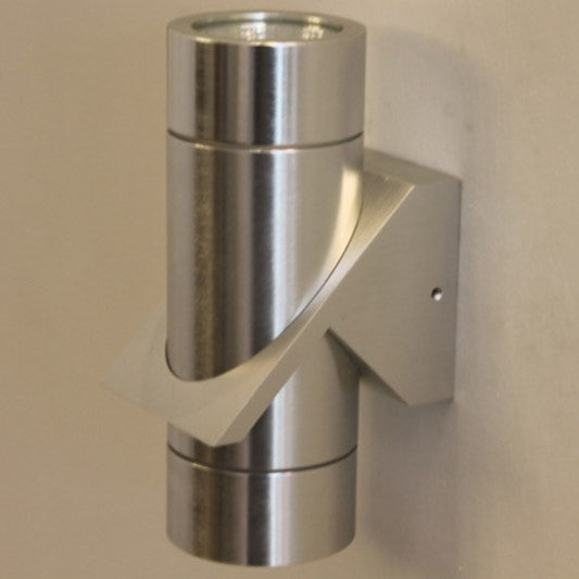 Lámpara de Aplique de Pared LED Cilíndrica de Aluminio Minimalista Moderna con Iluminación LED Hacia Arriba y Abajo para Patio Exterior 