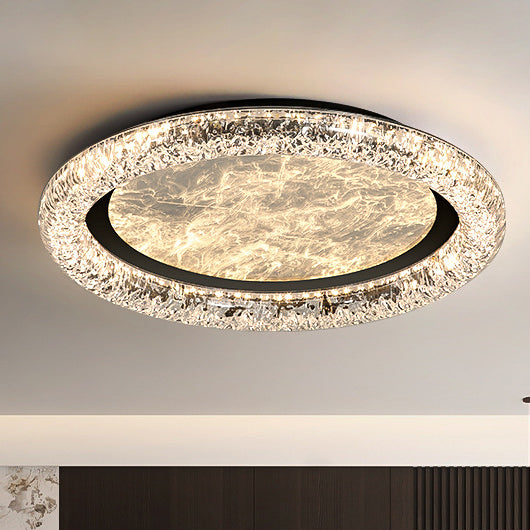 Zeitgenössische luxuriöse runde Eisen-PMMA-Wolkennebel-Design-LED-Deckenleuchte für das Schlafzimmer 
