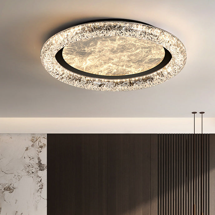 Zeitgenössische luxuriöse runde Eisen-PMMA-Wolkennebel-Design-LED-Deckenleuchte für das Schlafzimmer 