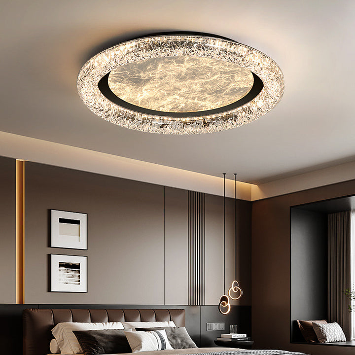 Zeitgenössische luxuriöse runde Eisen-PMMA-Wolkennebel-Design-LED-Deckenleuchte für das Schlafzimmer 