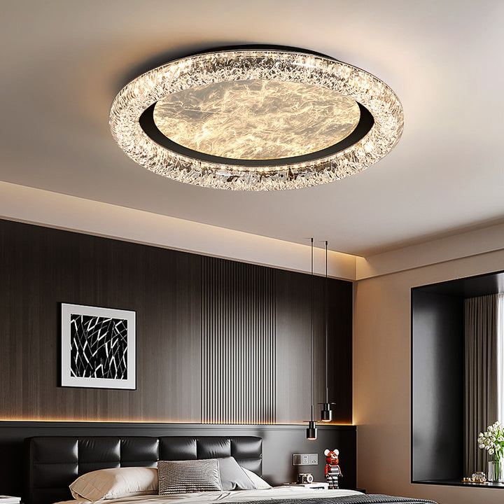 Zeitgenössische luxuriöse runde Eisen-PMMA-Wolkennebel-Design-LED-Deckenleuchte für das Schlafzimmer 
