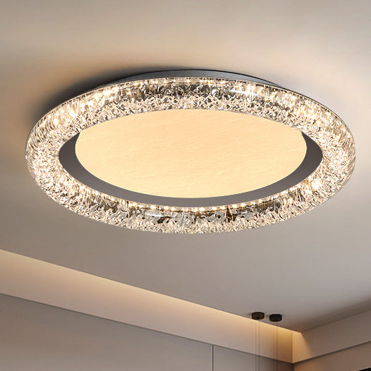 Zeitgenössische luxuriöse runde Eisen-PMMA-Wolkennebel-Design-LED-Deckenleuchte für das Schlafzimmer 
