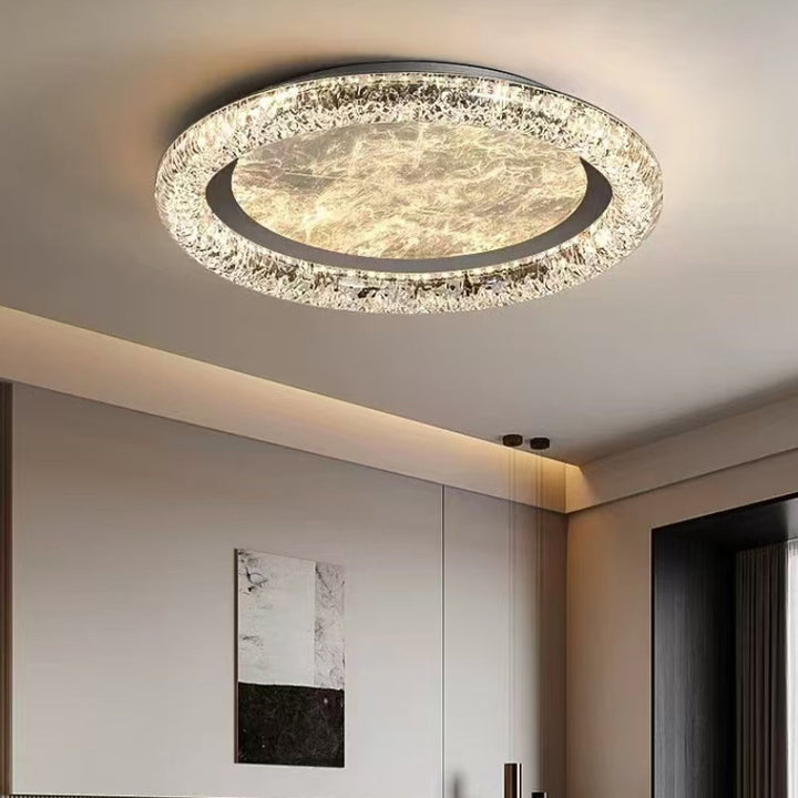 Zeitgenössische luxuriöse runde Eisen-PMMA-Wolkennebel-Design-LED-Deckenleuchte für das Schlafzimmer 