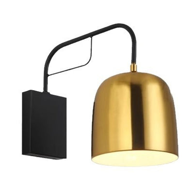 Contemporary Luxury Iron Semicircle Shade 1-Light Wall Sconce Lamp For Bedroom