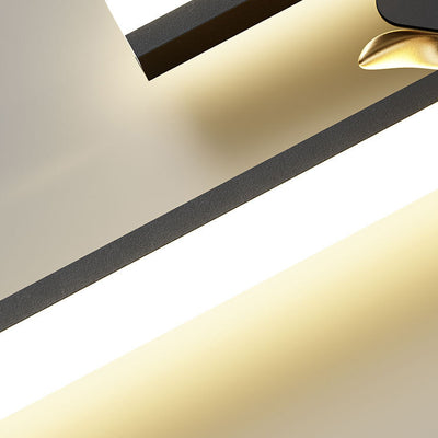 Modern Luxury Antler Aluminum Acrylic Long Strip LED Wall Sconce Lamp For Bedroom