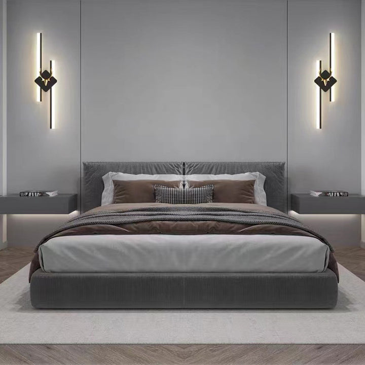 Modern Luxury Antler Aluminum Acrylic Long Strip LED Wall Sconce Lamp For Bedroom