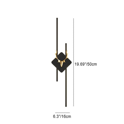 Modern Luxury Antler Aluminum Acrylic Long Strip LED Wall Sconce Lamp For Bedroom