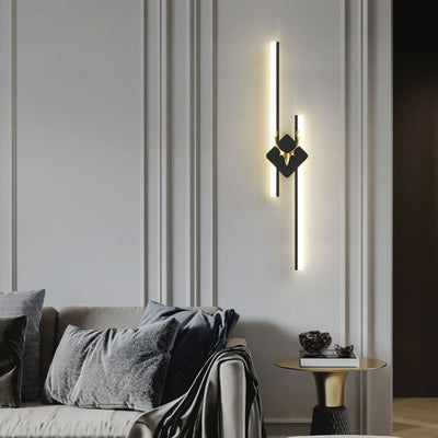 Modern Luxury Antler Aluminum Acrylic Long Strip LED Wall Sconce Lamp For Bedroom