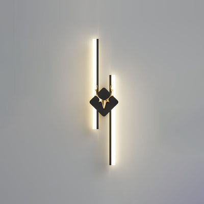 Modern Luxury Antler Aluminum Acrylic Long Strip LED Wall Sconce Lamp For Bedroom