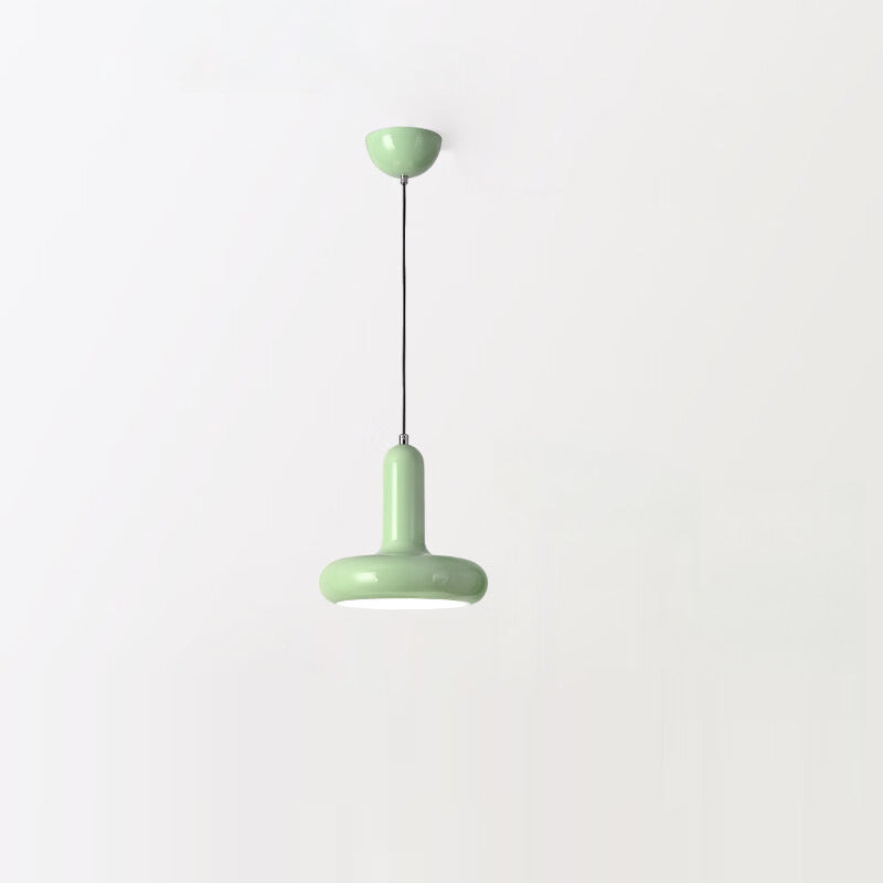 Zeitgenössische nordische Eisen geometrische Scheibe 1-Licht Pendelleuchte für das Wohnzimmer 