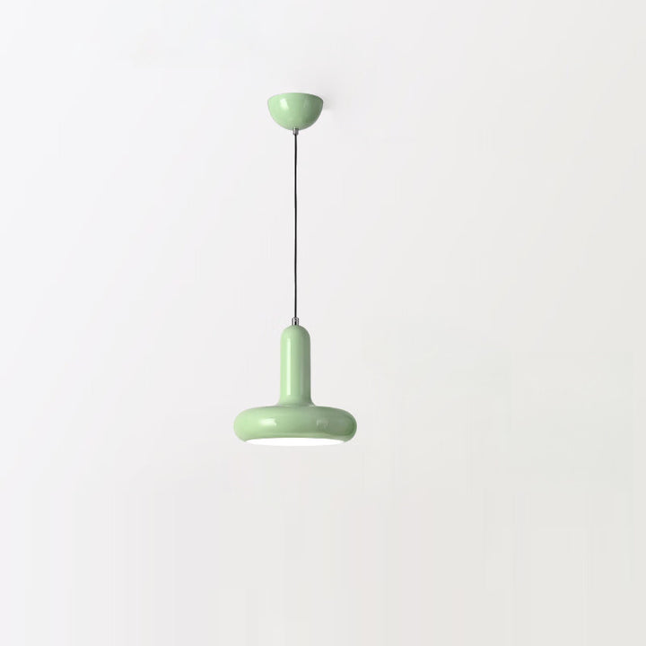 Zeitgenössische nordische Eisen geometrische Scheibe 1-Licht Pendelleuchte für das Wohnzimmer 