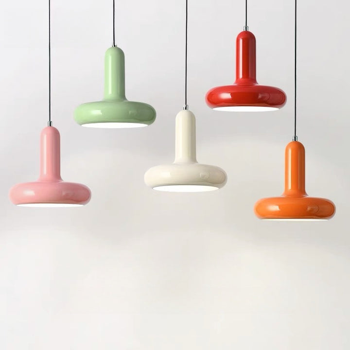 Zeitgenössische nordische Eisen geometrische Scheibe 1-Licht Pendelleuchte für das Wohnzimmer 