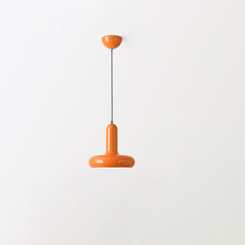 Zeitgenössische nordische Eisen geometrische Scheibe 1-Licht Pendelleuchte für das Wohnzimmer 