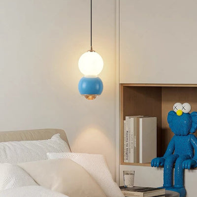 Zeitgenössische skandinavische Aluminiumkugel Acryl LED Pendelleuchte für das Wohnzimmer 