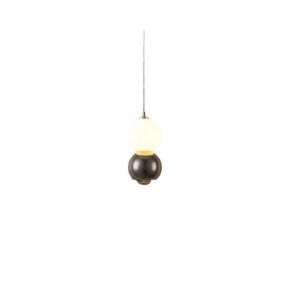 Zeitgenössische skandinavische Aluminiumkugel Acryl LED Pendelleuchte für das Wohnzimmer 