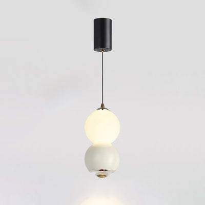 Zeitgenössische skandinavische Aluminiumkugel Acryl LED Pendelleuchte für das Wohnzimmer 