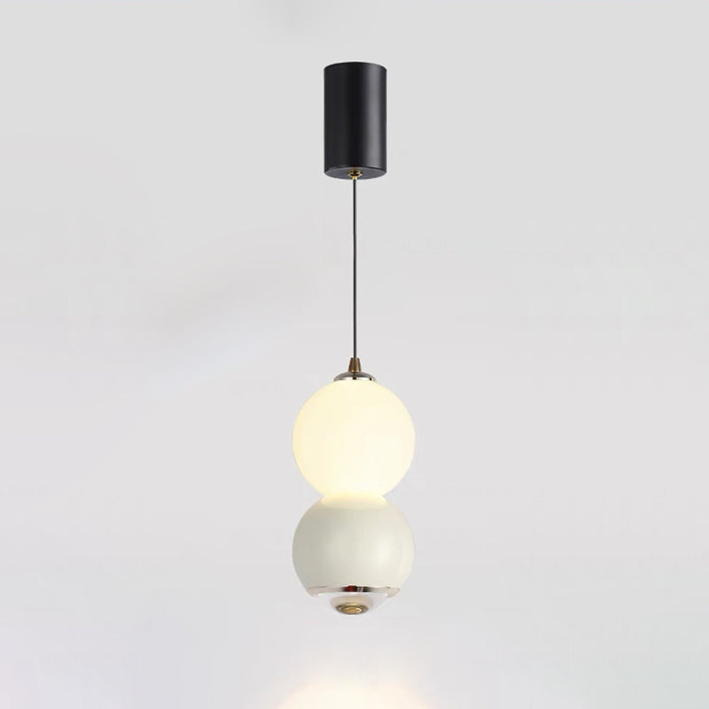 Zeitgenössische skandinavische Aluminiumkugel Acryl LED Pendelleuchte für das Wohnzimmer 