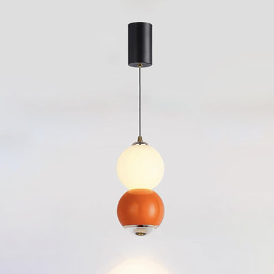 Zeitgenössische skandinavische Aluminiumkugel Acryl LED Pendelleuchte für das Wohnzimmer 