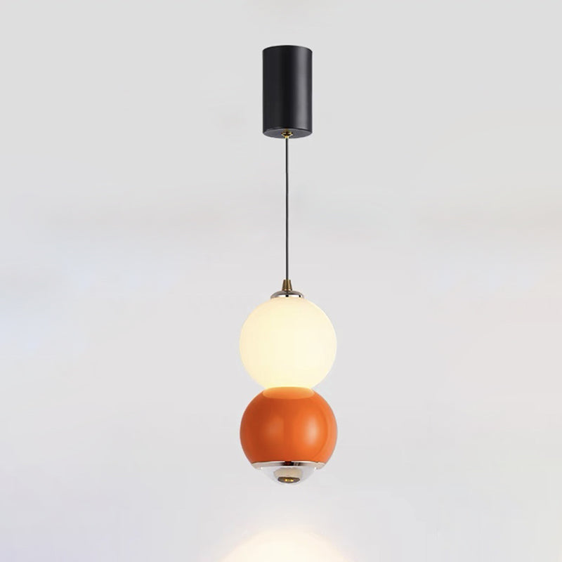 Zeitgenössische skandinavische Aluminiumkugel Acryl LED Pendelleuchte für das Wohnzimmer 
