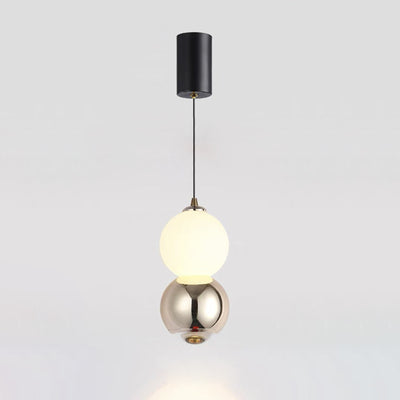 Zeitgenössische skandinavische Aluminiumkugel Acryl LED Pendelleuchte für das Wohnzimmer 