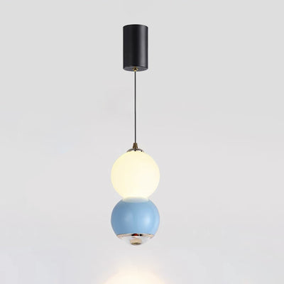 Zeitgenössische skandinavische Aluminiumkugel Acryl LED Pendelleuchte für das Wohnzimmer 
