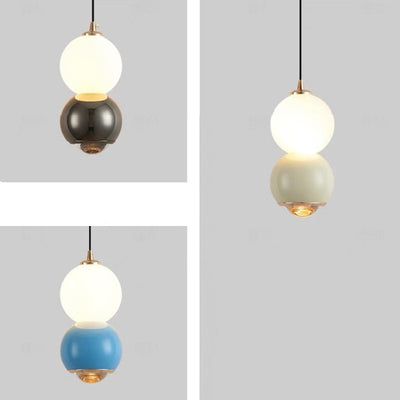 Zeitgenössische skandinavische Aluminiumkugel Acryl LED Pendelleuchte für das Wohnzimmer 