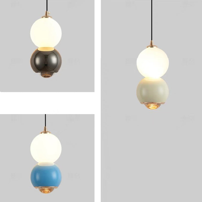 Zeitgenössische skandinavische Aluminiumkugel Acryl LED Pendelleuchte für das Wohnzimmer 