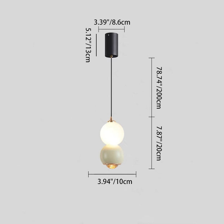 Suspension LED en acrylique sphérique en aluminium scandinave contemporain pour salon 