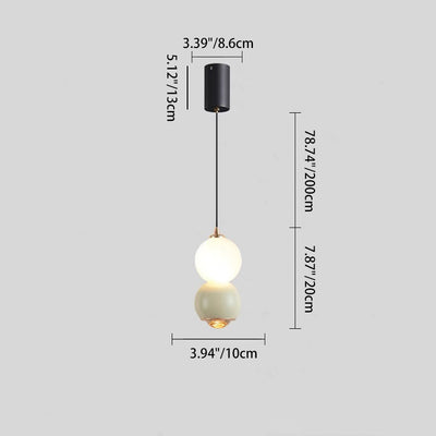 Zeitgenössische skandinavische Aluminiumkugel Acryl LED Pendelleuchte für das Wohnzimmer 