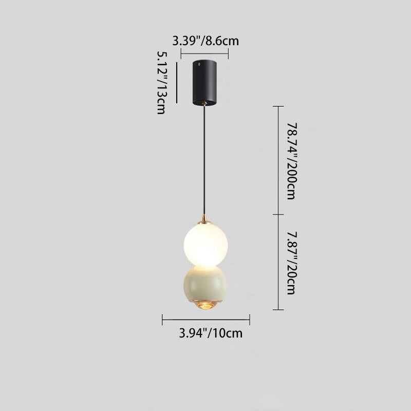 Zeitgenössische skandinavische Aluminiumkugel Acryl LED Pendelleuchte für das Wohnzimmer 