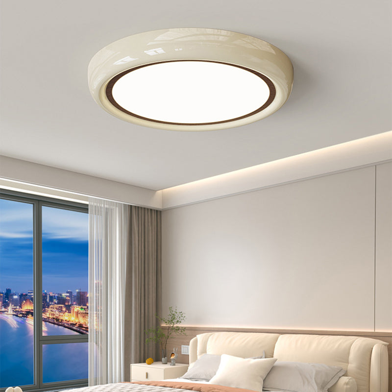 Plafonnier LED en fer acrylique géométrique cercle minimaliste moderne pour chambre 