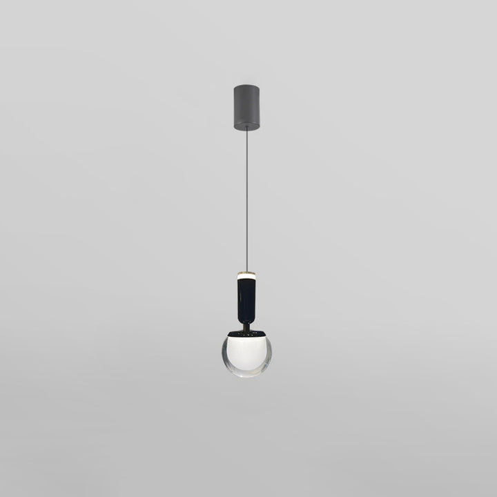 Contemporary Nordic Spherical Acrylic Aluminum LED Liftable Pendant Light For Living Room