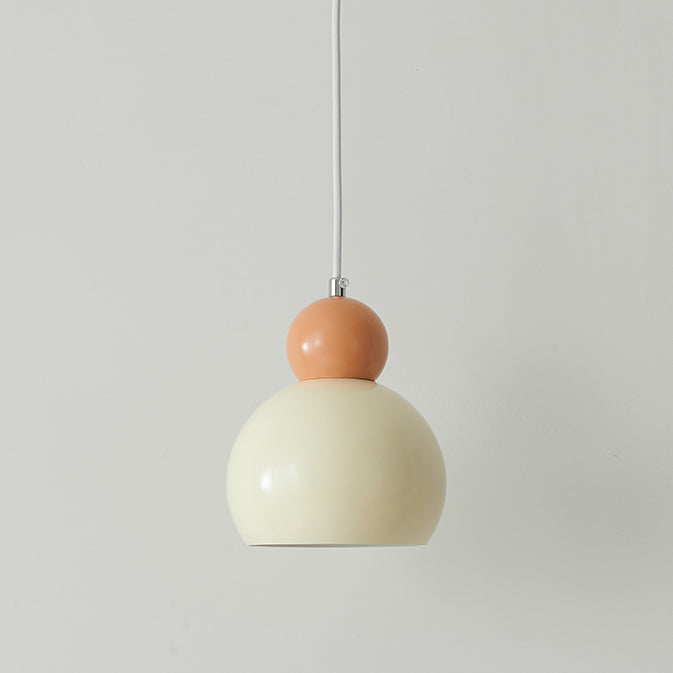 Suspension Luminaire à Une Lumière avec Abat-Jour Sphérique Géométrique en Fer Traditionnel Français pour Chambre 