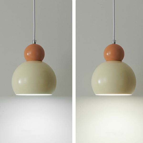 Suspension Luminaire à Une Lumière avec Abat-Jour Sphérique Géométrique en Fer Traditionnel Français pour Chambre 