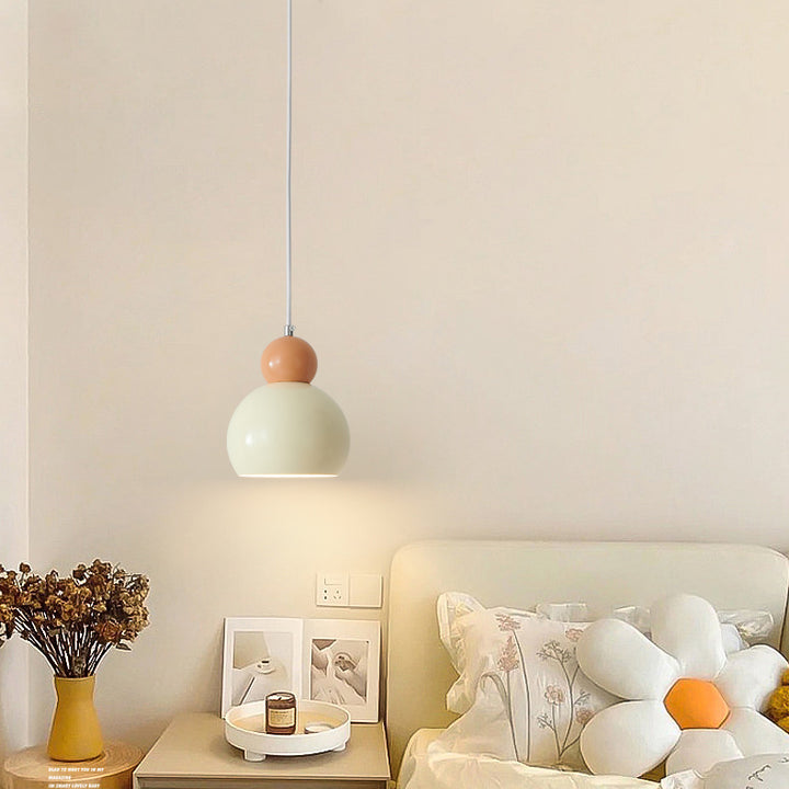 Suspension Luminaire à Une Lumière avec Abat-Jour Sphérique Géométrique en Fer Traditionnel Français pour Chambre 