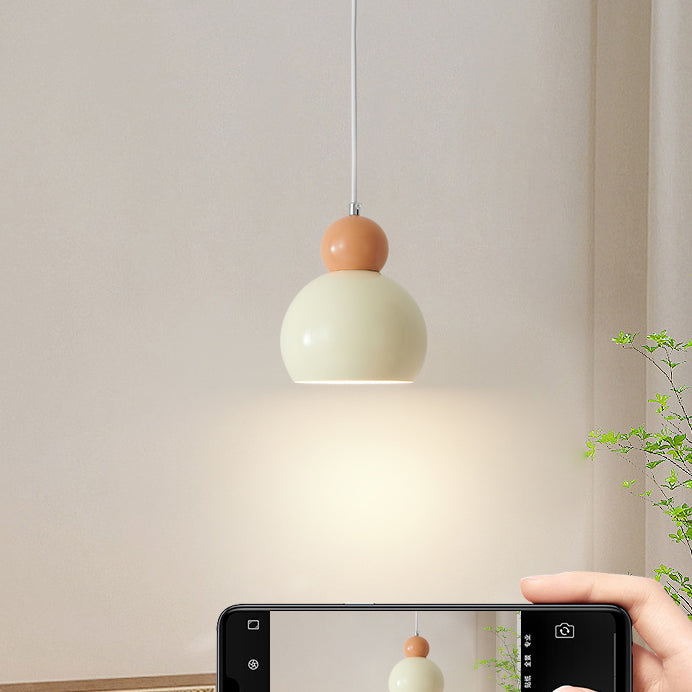 Suspension Luminaire à Une Lumière avec Abat-Jour Sphérique Géométrique en Fer Traditionnel Français pour Chambre 