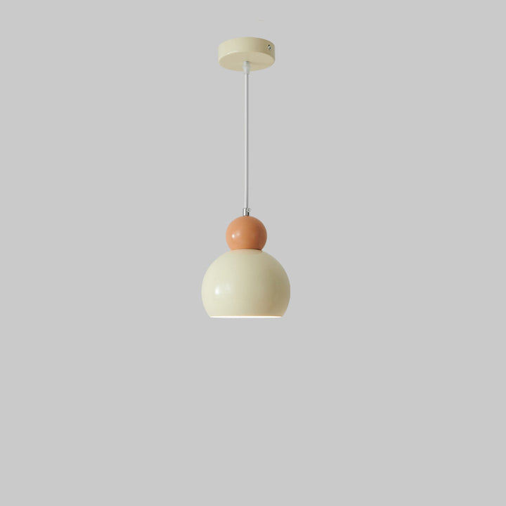 Suspension Luminaire à Une Lumière avec Abat-Jour Sphérique Géométrique en Fer Traditionnel Français pour Chambre 