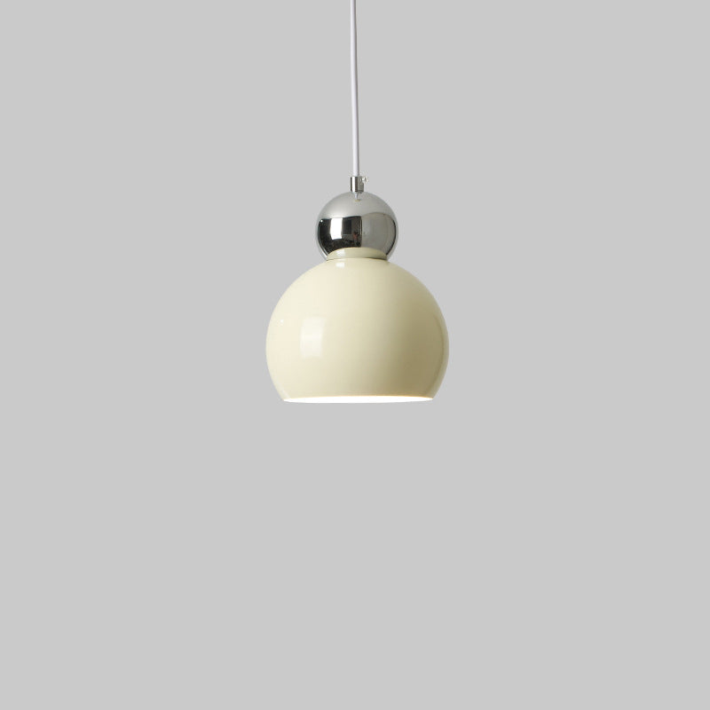 Suspension Luminaire à Une Lumière avec Abat-Jour Sphérique Géométrique en Fer Traditionnel Français pour Chambre 