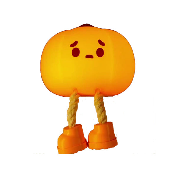 Lampe de table LED avec abat-jour en silicone citrouille créative contemporaine pour chambre à coucher 